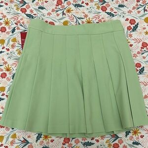 NWT Aritzia Sunday Best Green Micro Pleated Skirt